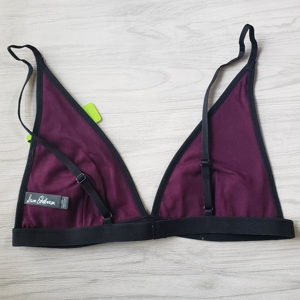 Burgundy velvet bralette - Picture 5 of 5